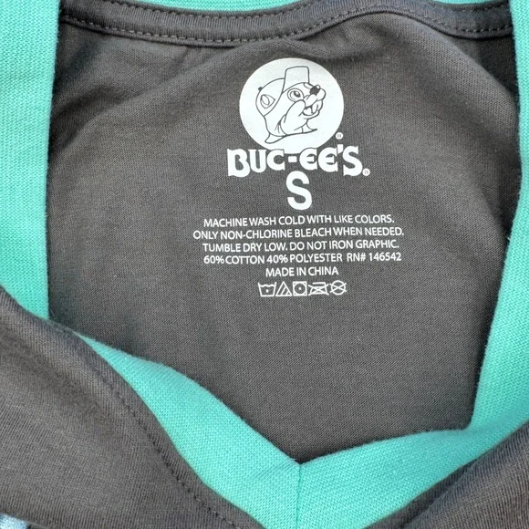 Buc-ee's Choose Joy Gray T-Shirt V-Neck Short Sleeve Women's Small - Picture 3 of 5